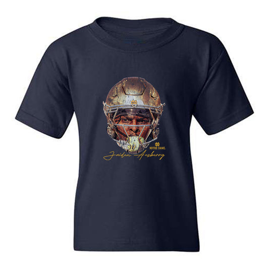 Notre Dame - NCAA Football : Jaiden Ausberry - Game Face Youth T-Shirt-0