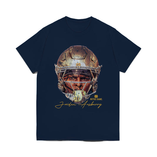 Notre Dame - NCAA Football : Jaiden Ausberry - Game Face Comfort Colors T-Shirt-0