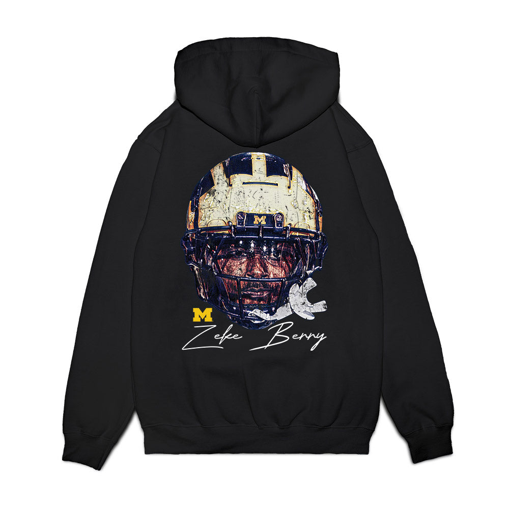 Michigan - NCAA Football : Zeke Berry - Game Face Premium Hooded Sweatshirt-1