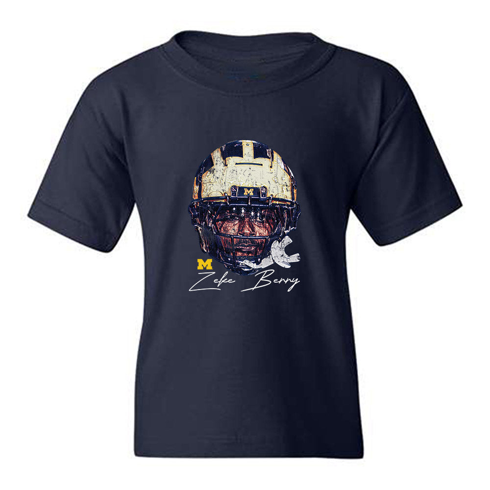 Michigan - NCAA Football : Zeke Berry - Game Face Youth T-Shirt-0