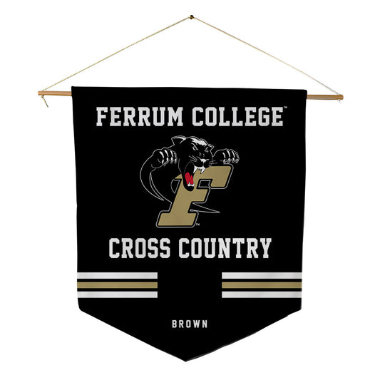 Ferrum - NCAA Men's Cross Country : Ayden Brown - Pennant - 18" x 21"-0