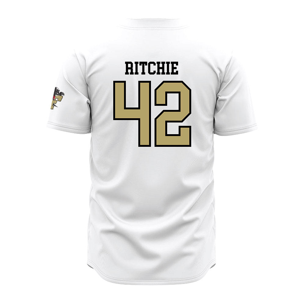 Ferrum - NCAA Baseball : Steven Ritchie - White Jersey-1