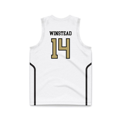 Ferrum - NCAA Men's Basketball : MJ Winstead - White Basketball Jersey-1