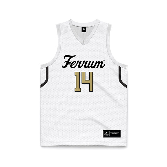 Ferrum - NCAA Men's Basketball : MJ Winstead - White Basketball Jersey-0