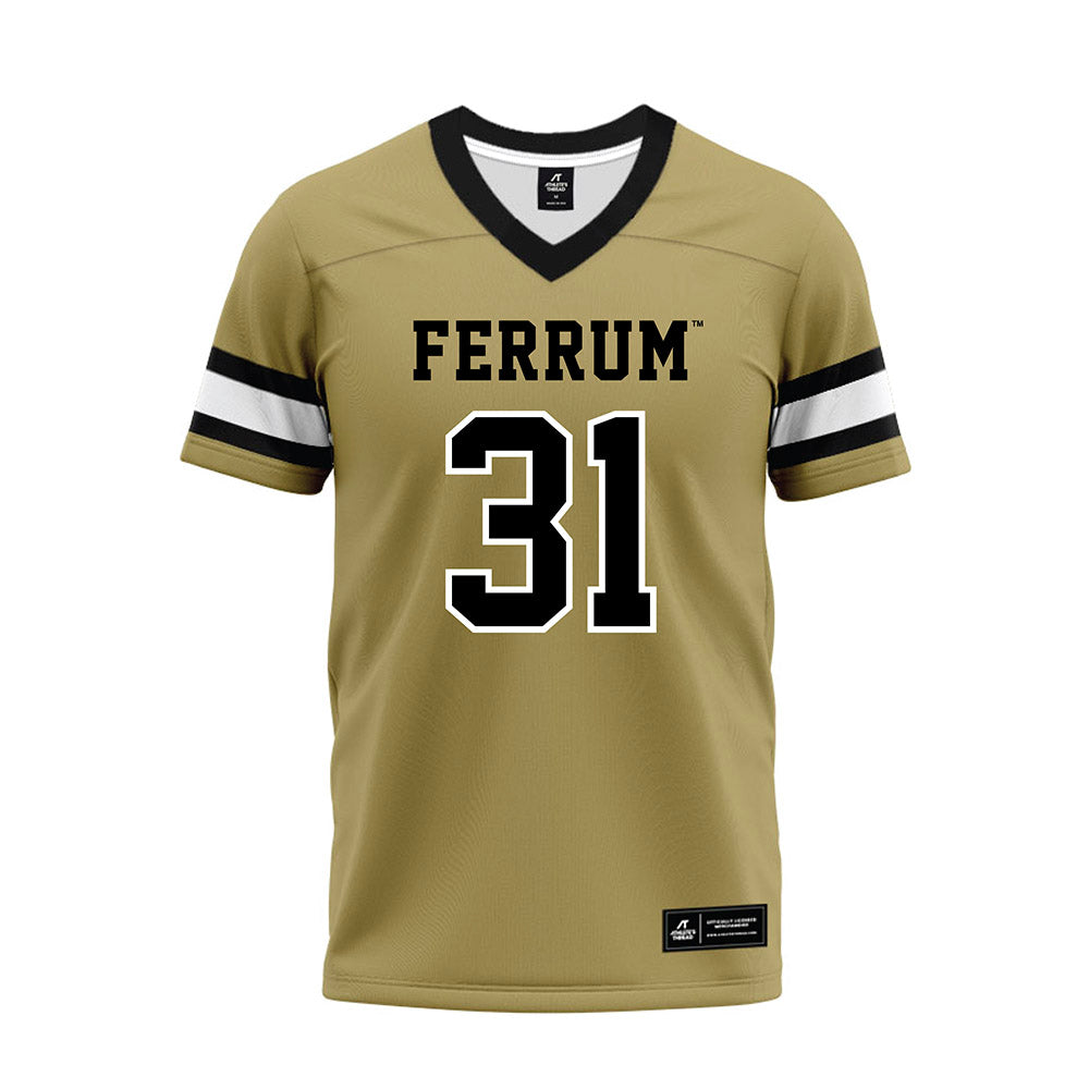 Ferrum - NCAA Football : Ethan Harris - Olive Premium Football Jersey-0