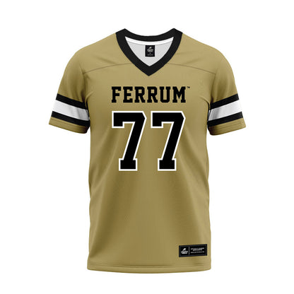 Ferrum - NCAA Football : Josef Flores - Olive Premium Football Jersey-0