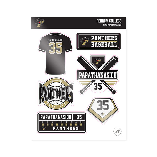 Ferrum - NCAA Baseball : Niko Papathanasiou - Sticker Sheet-0