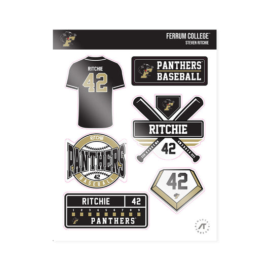 Ferrum - NCAA Baseball : Steven Ritchie - Sticker Sheet-0