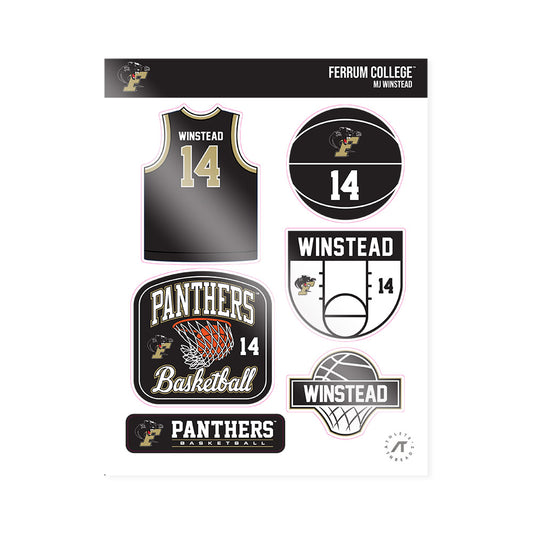 Ferrum - NCAA Men's Basketball : MJ Winstead - Sticker Sheet-0