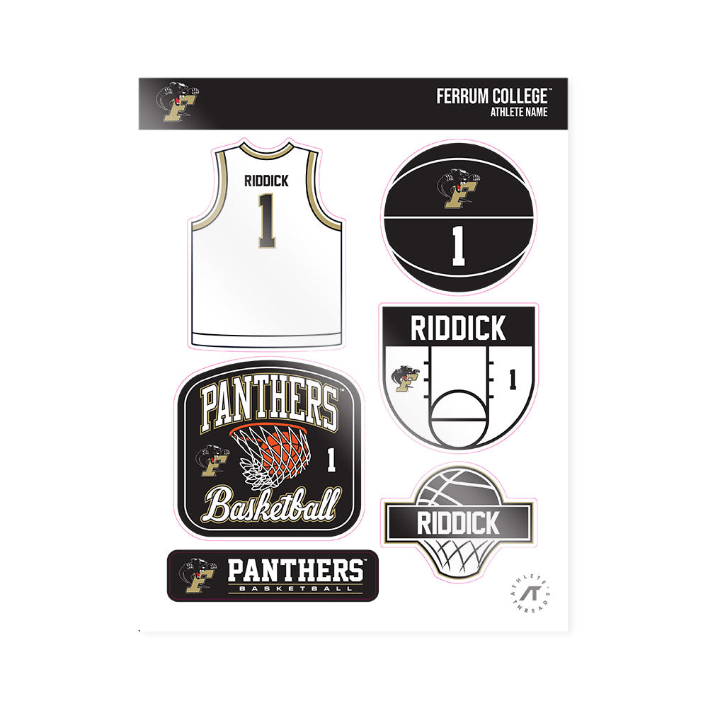 Ferrum - NCAA Women's Basketball : Kleiauna Riddick - Sticker Sheet-0