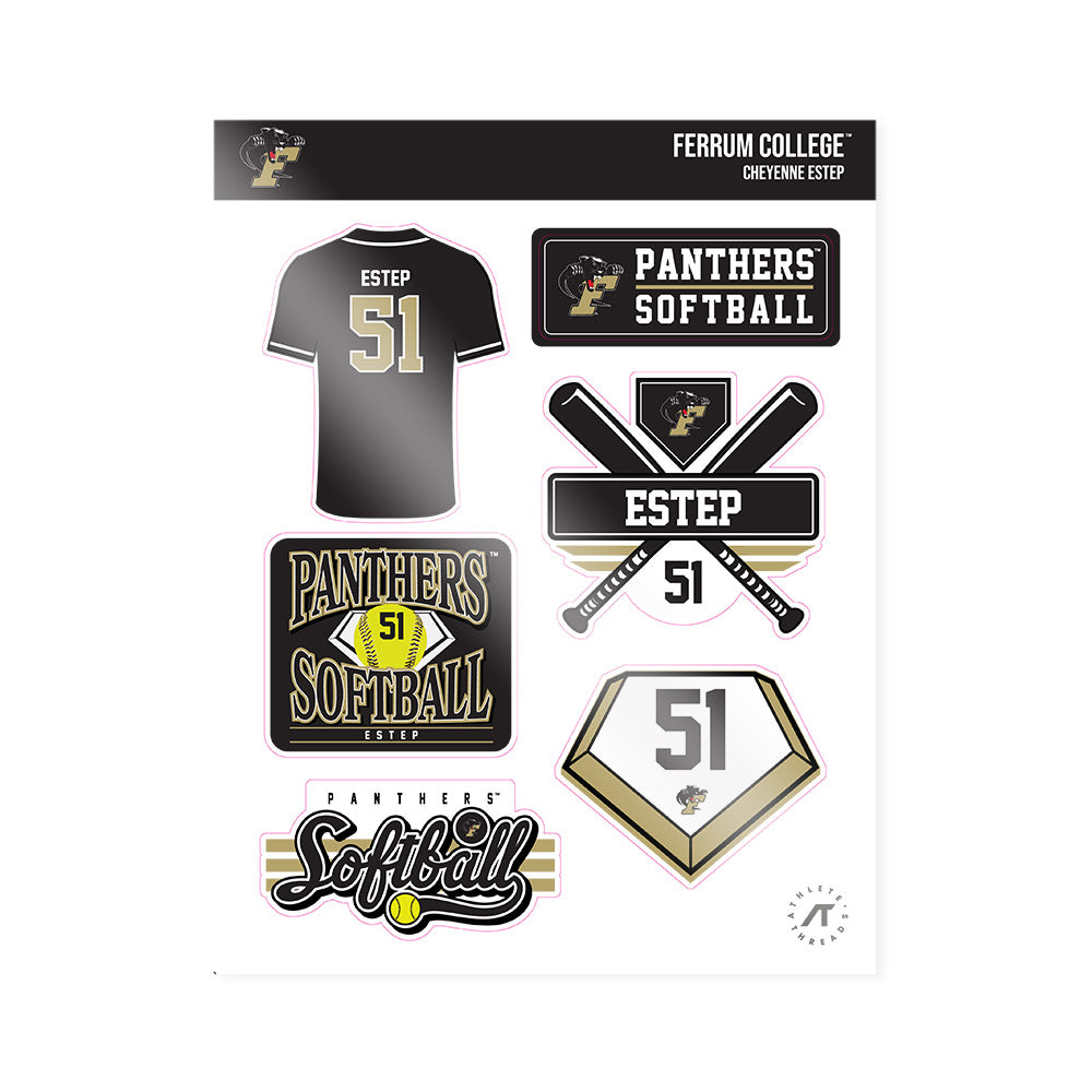 Ferrum - NCAA Softball : Cheyenne Estep - Sticker Sheet-0