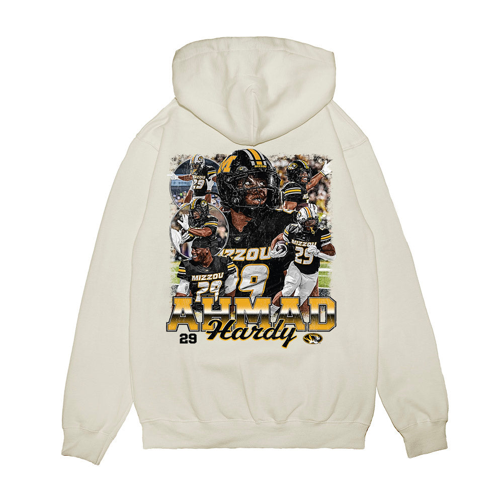 Missouri - NCAA Football : Ahmad Hardy - Collage Premium Hooded Sweatshirt-1