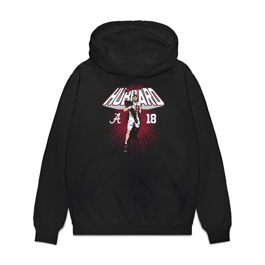 Alabama - NCAA Football : Bray Hubbard - Turnover Belt Caricature Premium Hooded Sweatshirt-0