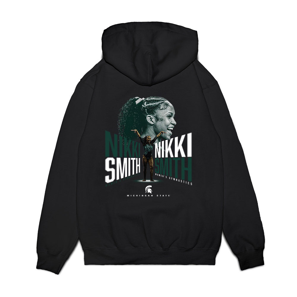 Michigan State - NCAA Women's Gymnastics : Nikki Smith - Collage Premium Hooded Sweatshirt-1