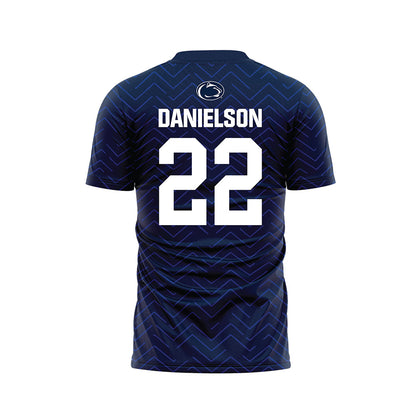 Penn State - NCAA Men's Soccer : Van Danielson - Navy Soccer Jersey-1