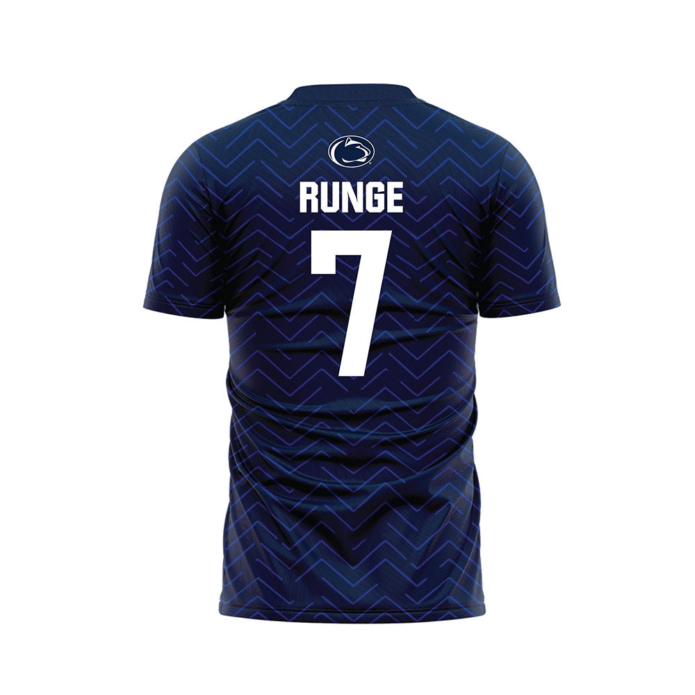Penn State - NCAA Men's Soccer : Jeppe Runge - Navy Soccer Jersey-1