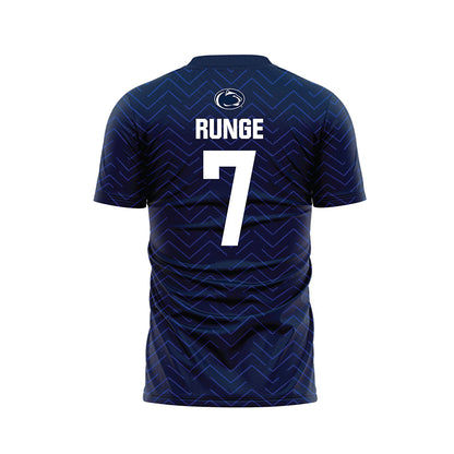 Penn State - NCAA Men's Soccer : Jeppe Runge - Navy Soccer Jersey-1
