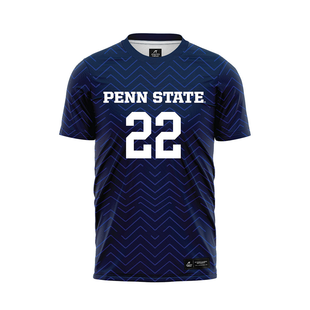 Penn State - NCAA Men's Soccer : Van Danielson - Navy Soccer Jersey-0