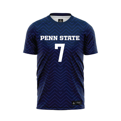 Penn State - NCAA Men's Soccer : Jeppe Runge - Navy Soccer Jersey-0