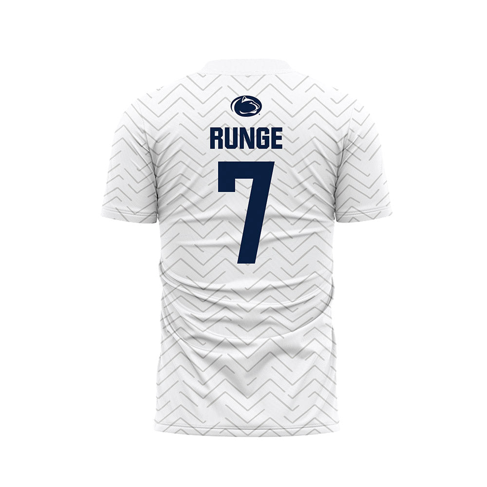 Penn State - NCAA Men's Soccer : Jeppe Runge - White Soccer Jersey-1