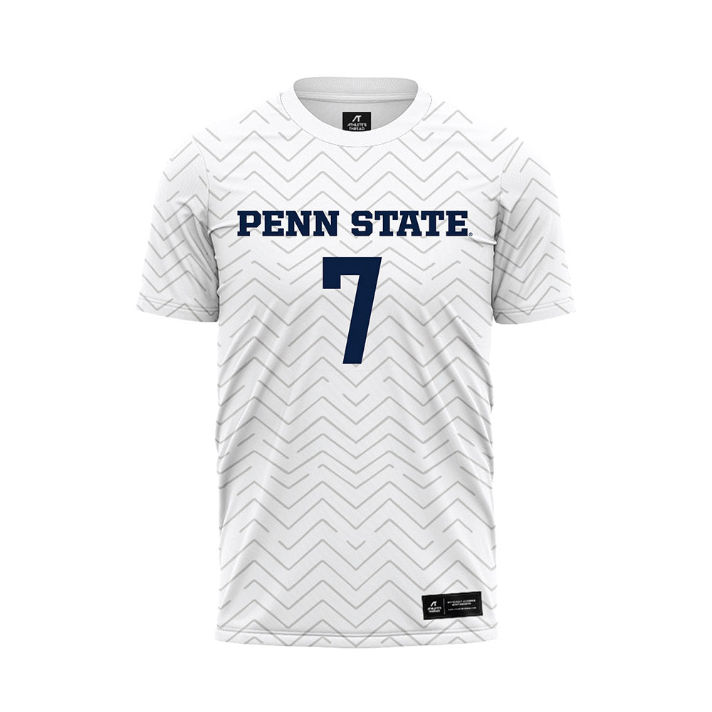 Penn State - NCAA Men's Soccer : Jeppe Runge - White Soccer Jersey-0