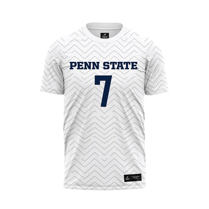 Penn State - NCAA Men's Soccer : Jeppe Runge - White Soccer Jersey-0