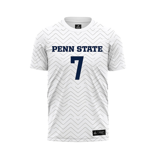 Penn State - NCAA Men's Soccer : Jeppe Runge - White Soccer Jersey-0