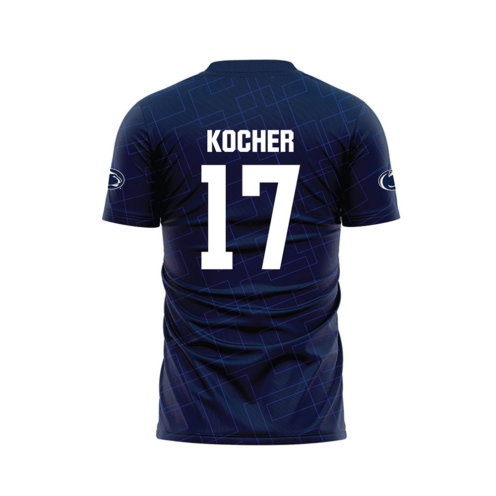 Penn State - NCAA Women's Soccer : Ellie Kocher - Navy Soccer Jersey-1