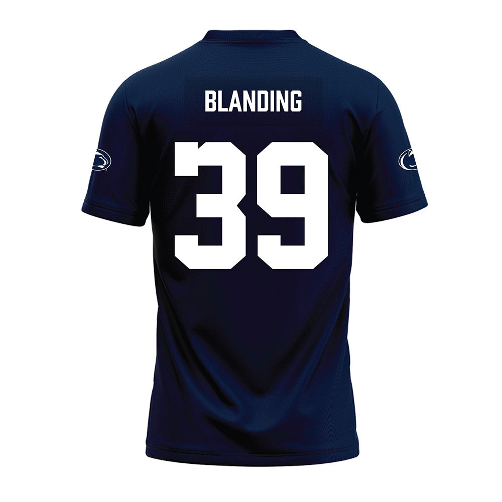 Penn State - NCAA Football : Ty Blanding - Navy Premium Football Jersey-1