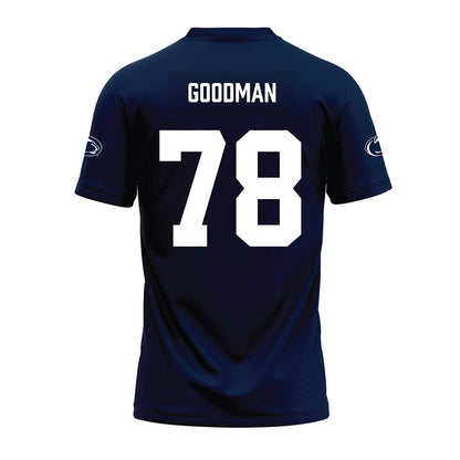 Penn State - NCAA Football : Malachi Goodman - Navy Premium Football Jersey-1