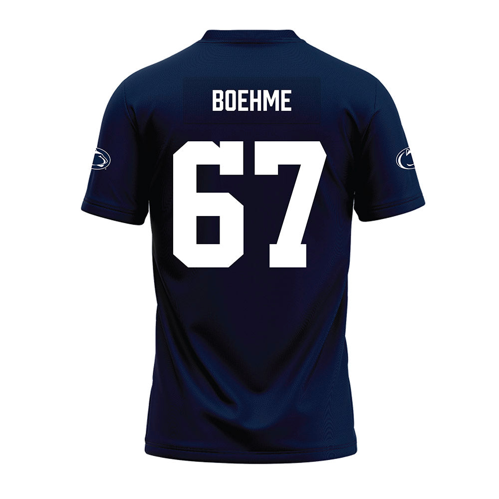 Penn State - NCAA Football : Henry Boehme - Navy Premium Football Jersey-1