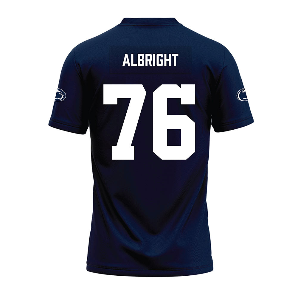 Penn State - NCAA Football : Hunter Albright - Navy Premium Football Jersey-1