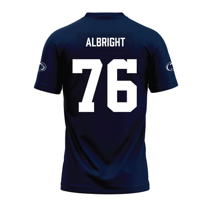 Penn State - NCAA Football : Hunter Albright - Navy Premium Football Jersey-1