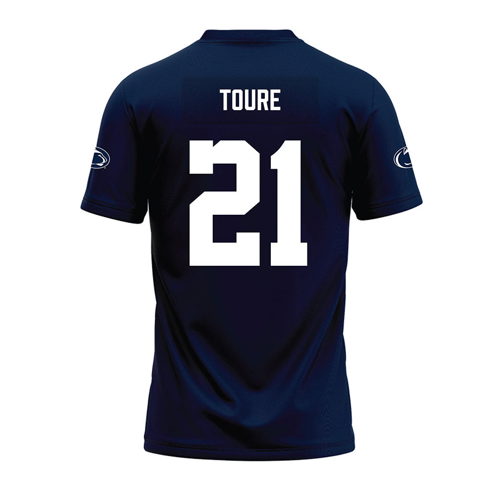 Penn State - NCAA Football : Vaboue Toure - Navy Premium Football Jersey-1