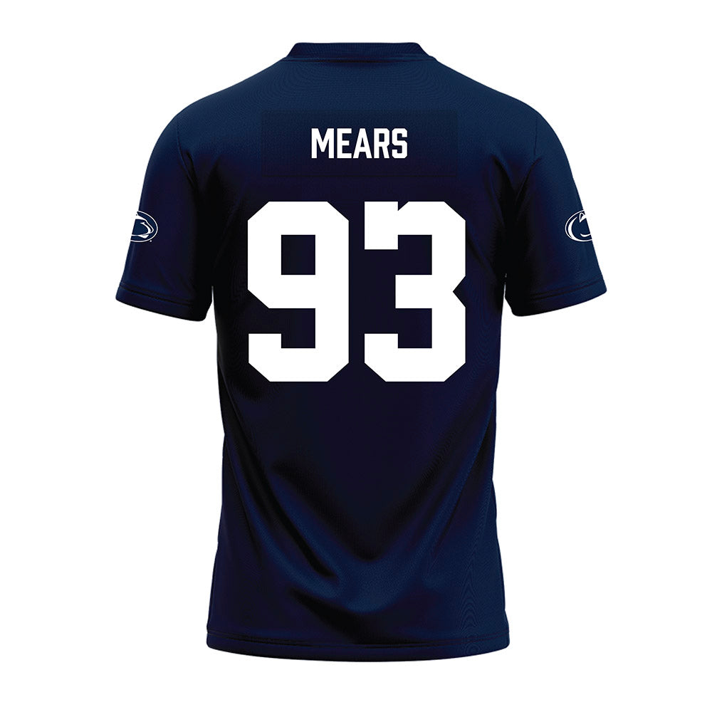 Penn State - NCAA Football : Bobby Mears - Navy Premium Football Jersey-1