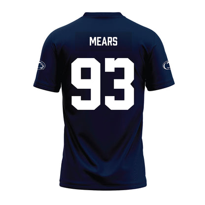 Penn State - NCAA Football : Bobby Mears - Navy Premium Football Jersey-1