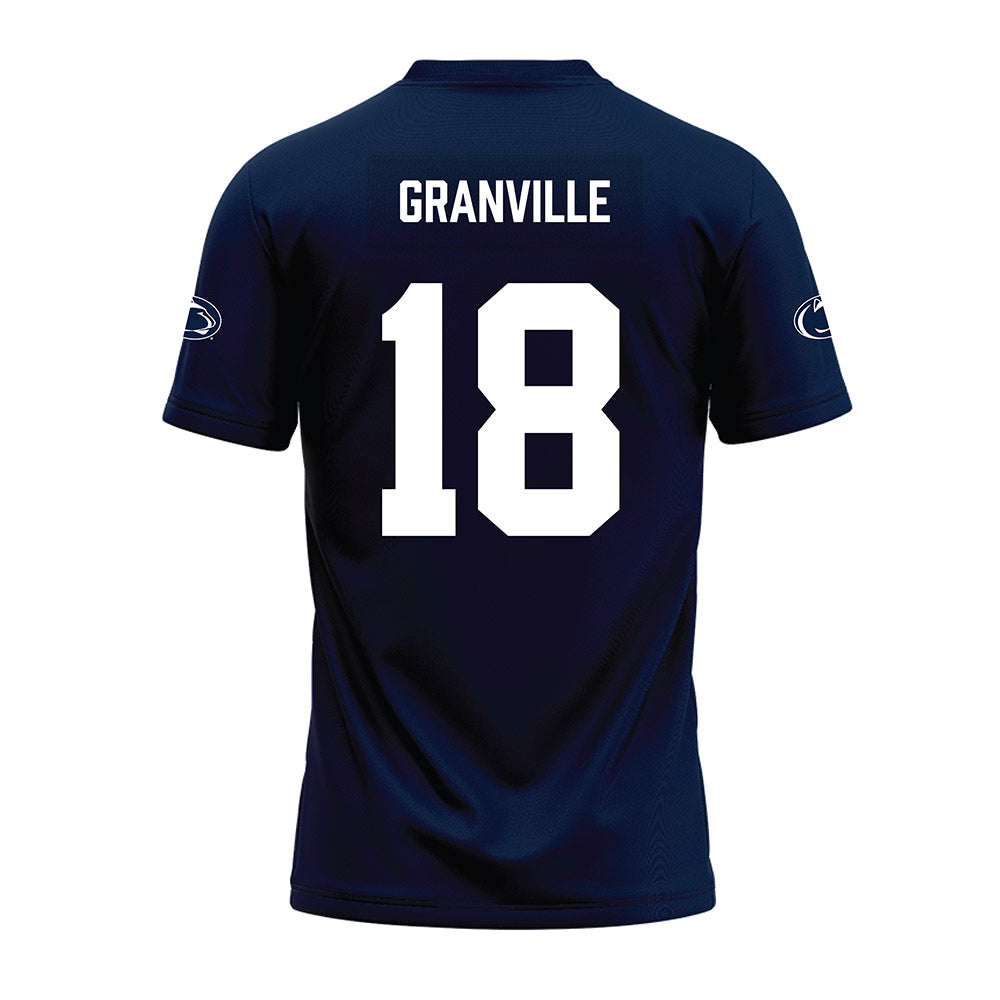 Penn State - NCAA Football : Max Granville - Navy Premium Football Jersey-1