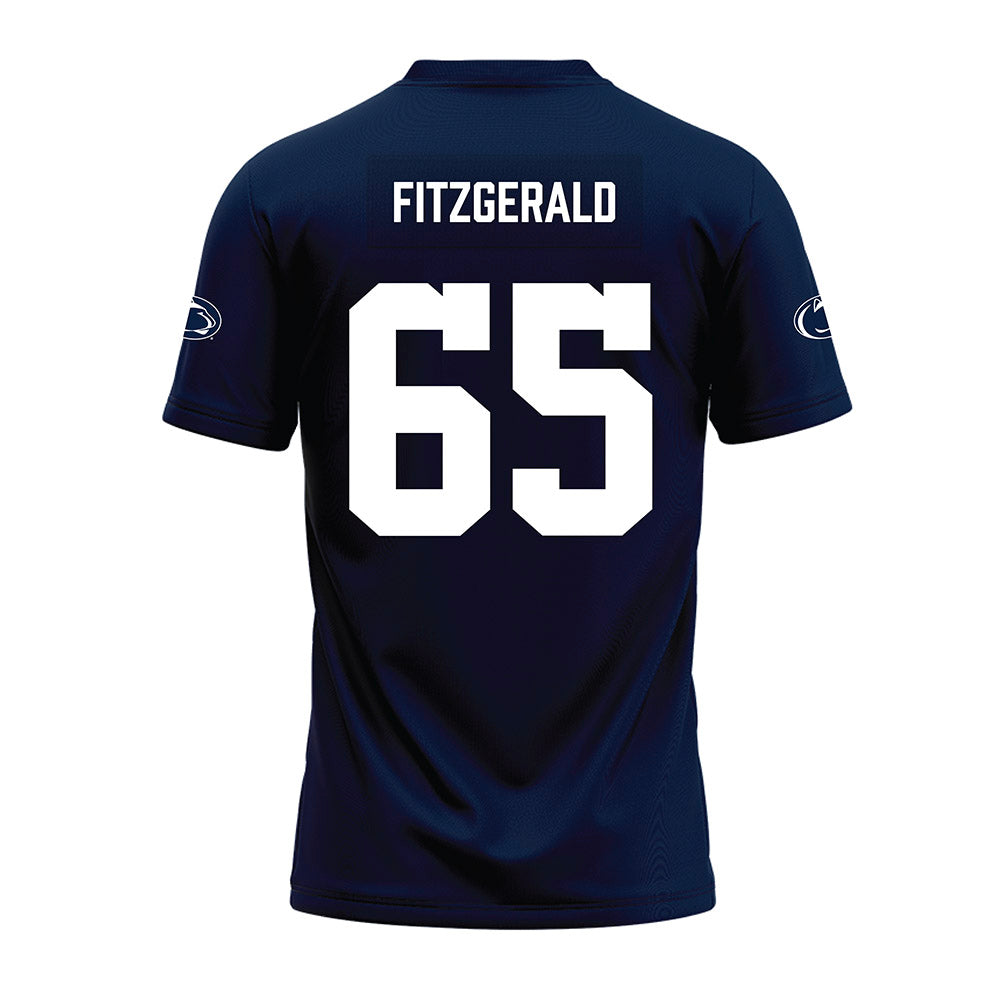 Penn State - NCAA Football : Jim Fitzgerald - Navy Premium Football Jersey-1