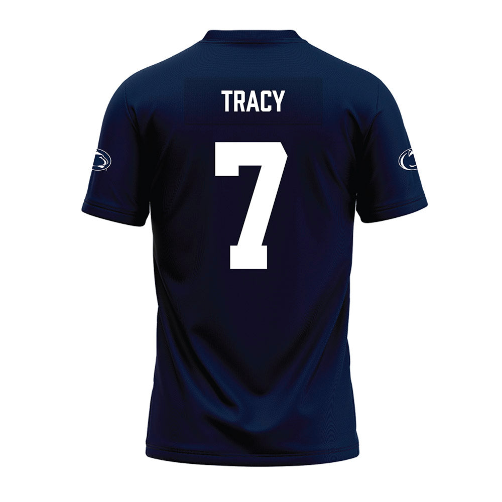 Penn State - NCAA Football : Zion Tracy - Navy Premium Football Jersey-1