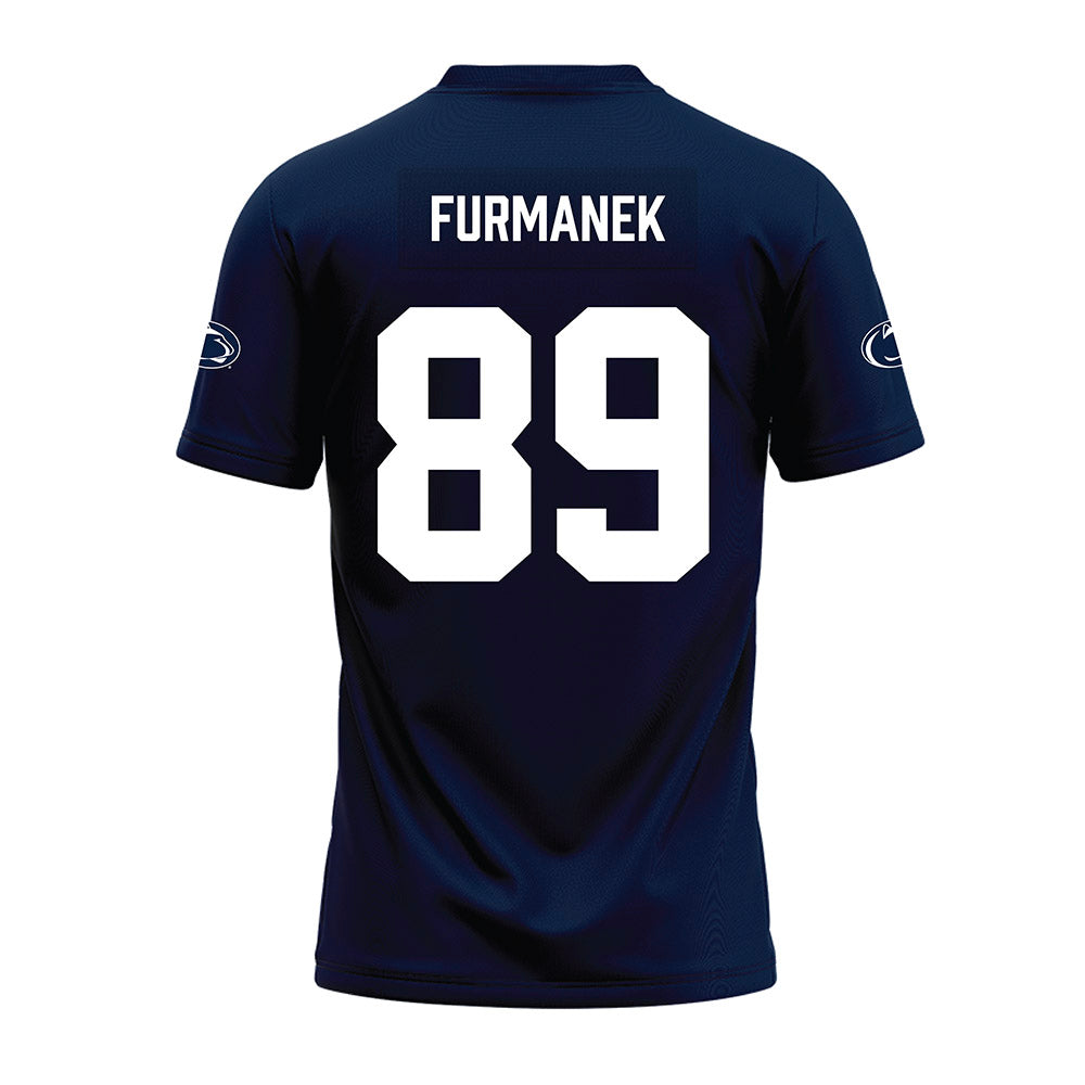 Penn State - NCAA Football : Finn Furmanek - Navy Premium Football Jersey-1