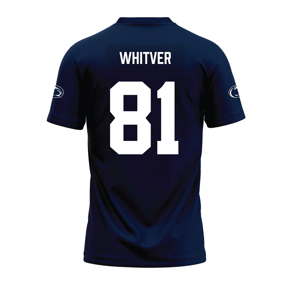 Penn State - NCAA Football : Ben Whitver - Navy Premium Football Jersey-1