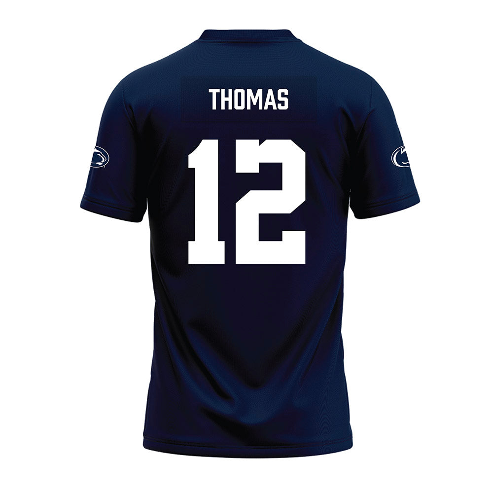 Penn State - NCAA Football : Xxavier Thomas - Navy Premium Football Jersey-1