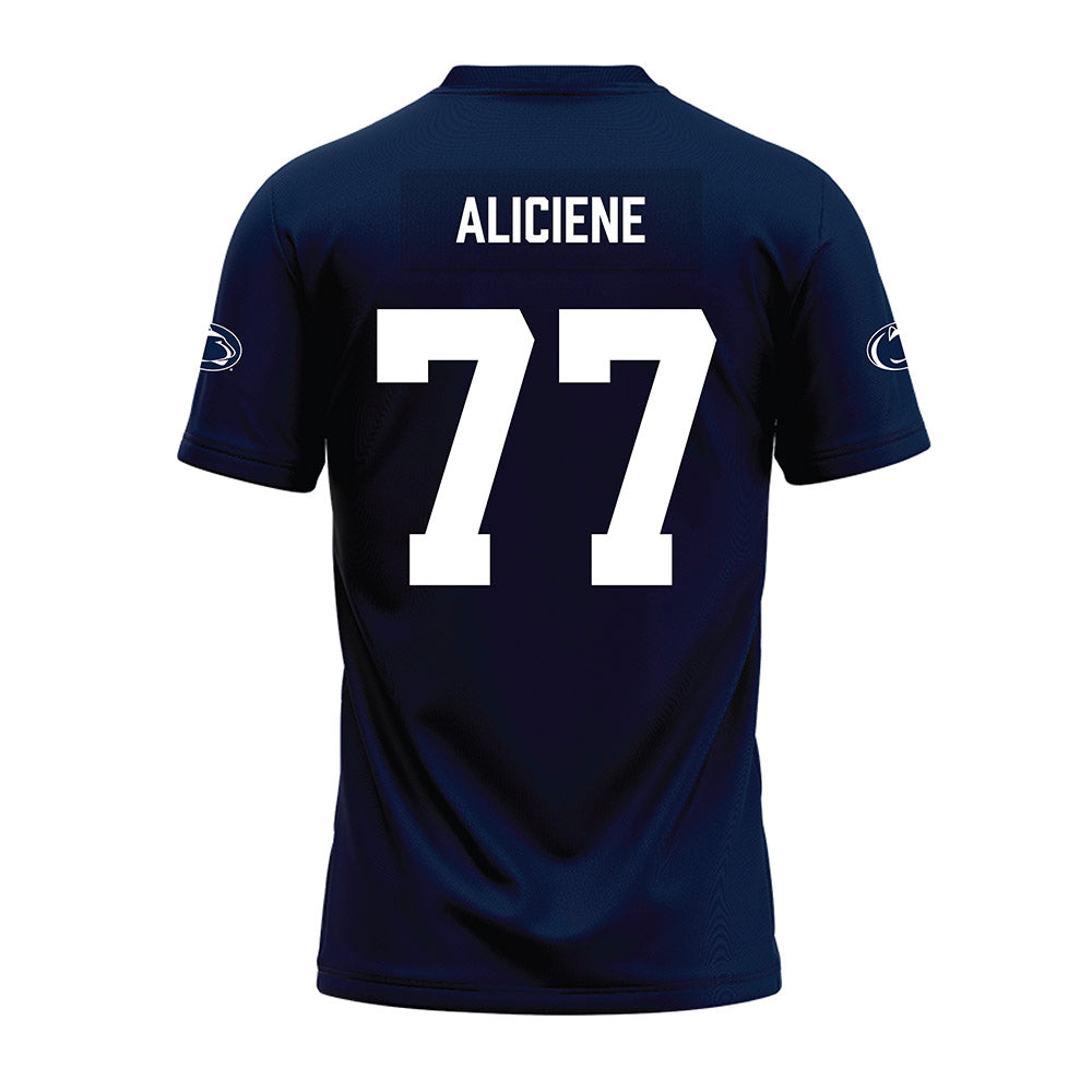 Penn State - NCAA Football : Owen Aliciene - Navy Premium Football Jersey-1