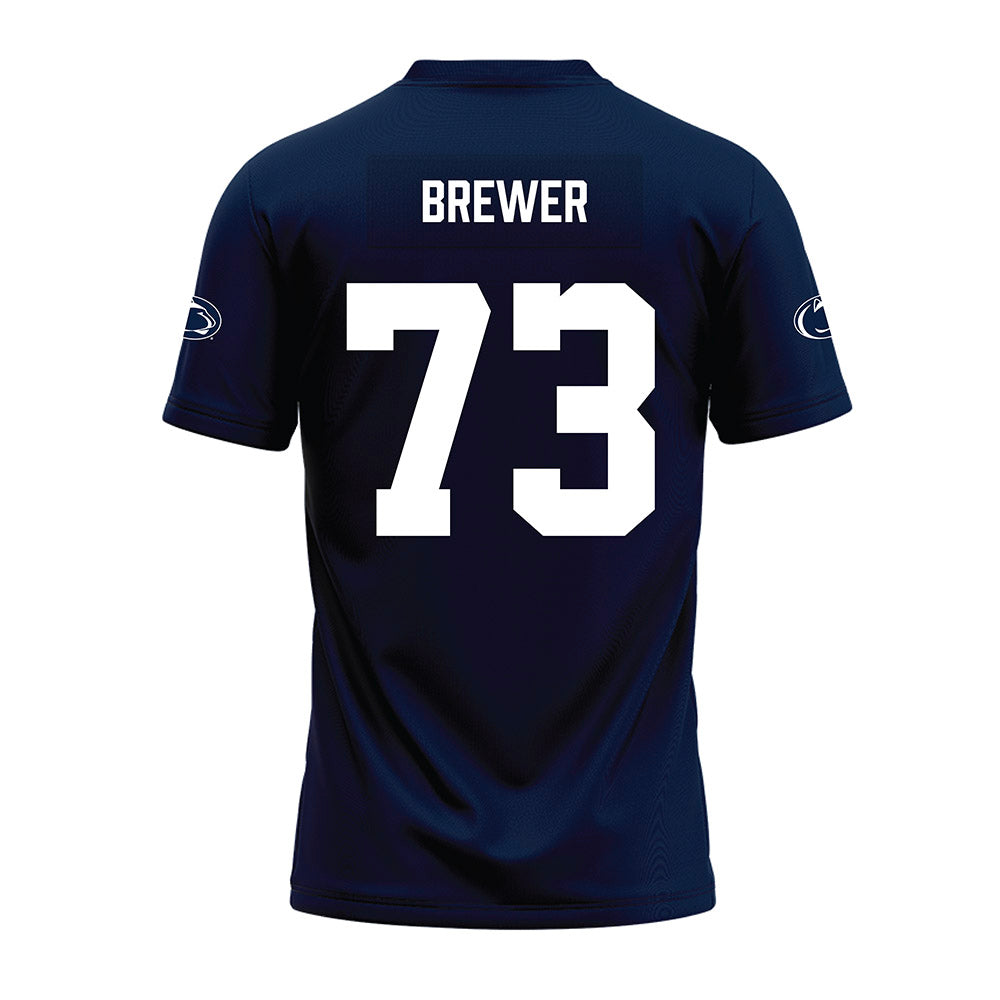 Penn State - NCAA Football : Caleb Brewer - Navy Premium Football Jersey-1