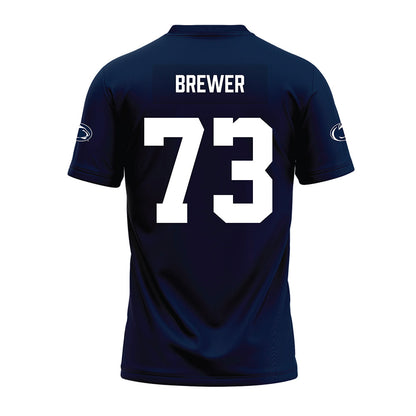 Penn State - NCAA Football : Caleb Brewer - Navy Premium Football Jersey-1