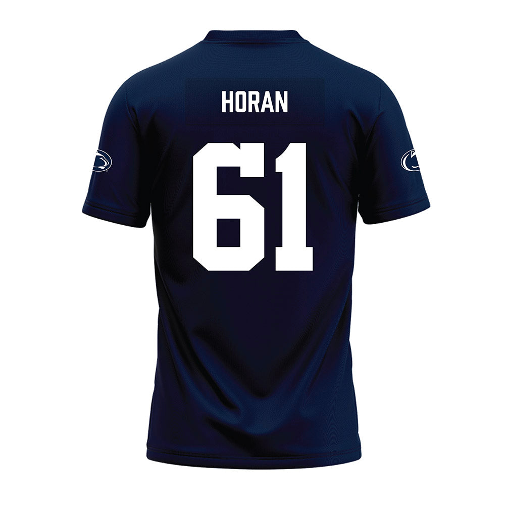 Penn State - NCAA Football : Liam Horan - Navy Premium Football Jersey-1