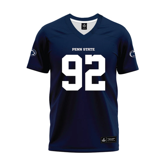 Penn State - NCAA Football : Siale Taupaki - Navy Premium Football Jersey-0