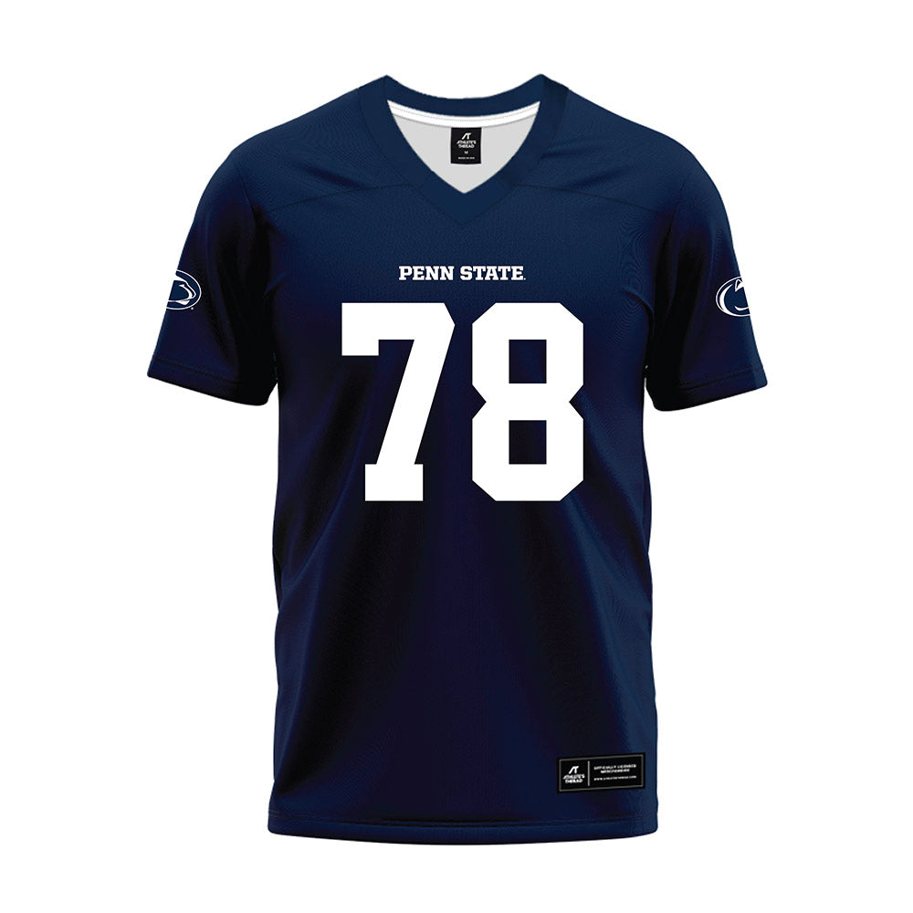 Penn State - NCAA Football : Malachi Goodman - Navy Premium Football Jersey-0