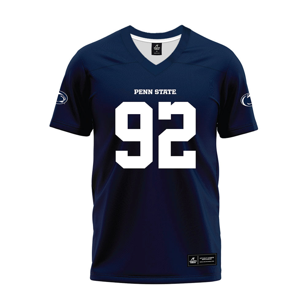Penn State - NCAA Football : Andrew Dufault - Navy Premium Football Jersey-0