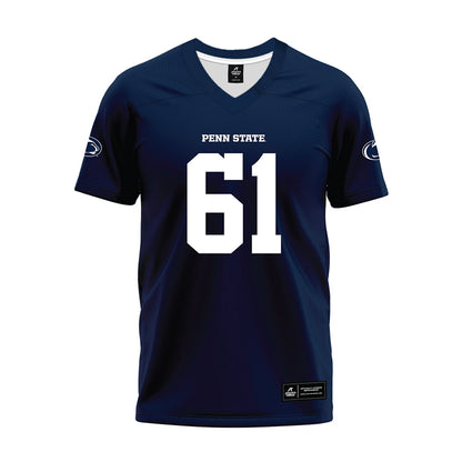 Penn State - NCAA Football : Liam Horan - Navy Premium Football Jersey-0